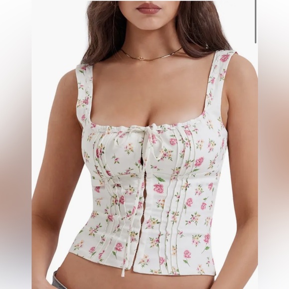 Chicca Square Neck Corset Top - Picture 1 of 6